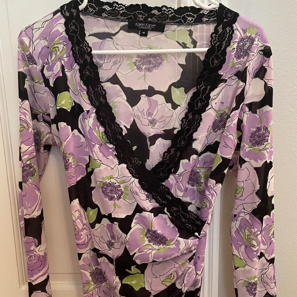 Karen Kane Floral Blouse